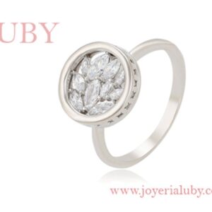 ANILLO DE RODIO CON CIRCULO DE ZIRCONIAS