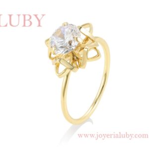 ANILLO DELGADO CON PEQUEÑOS TRIANGULOS Y ZIRCONIA