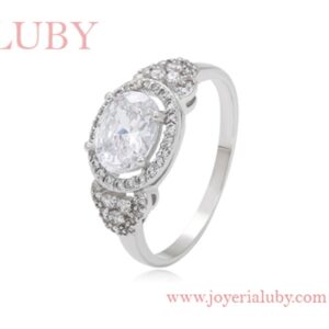 SORTIJA OVALADA CON ZIRCONIAS ELEGANTES