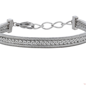 PULSERA OLAS PLATINADAS