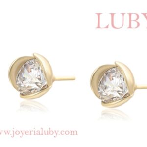 ARETES TRES PÉTALOS ZIRCONIA