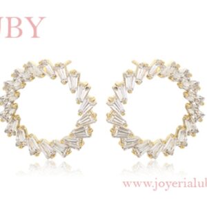 ARETES CÍRCULO SILUETA ZIRCONIAS