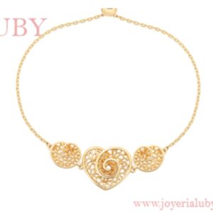 PULSERA CORAZÓN ESTILO CARACOL