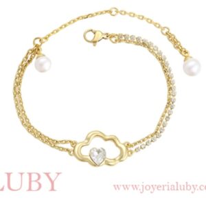 PULSERA DOBLE UNION NUBE DE AMOR