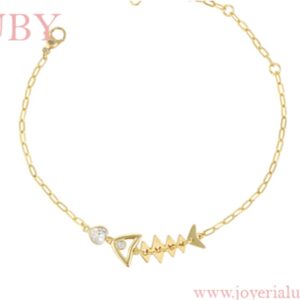 PULSERA PEZ ABSTRACTO ZIRCONIA ELEGANTE