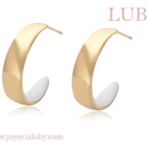 ARETES ARRACADAS DOBLE VISTA BLANCO Y DORADO