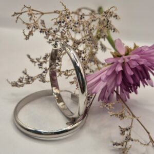 COQUETAS MEDIANAS SIN BORDE PLATEADAS