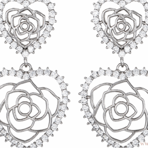 ARETES ROSAS DE CORAZÓN