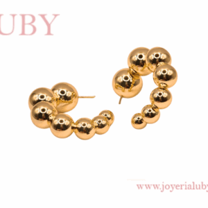 COQUETA BOLITAS ESTILO CHUNKY 14K