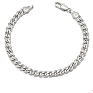 ESCLAVA BARBADA LARGA PLATEADA