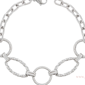 PULSERA TEXTURIZADA PLATEADA