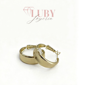 ARRACADAS PULIDAS DORADAS