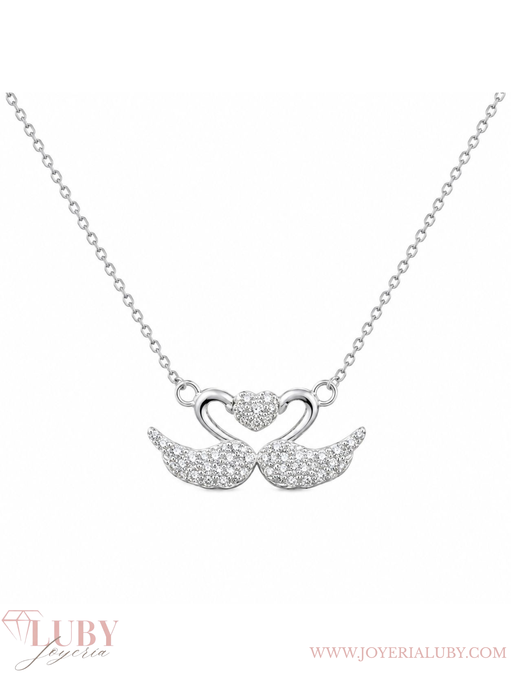 COLLAR DELICADO PAREJA CISNES
