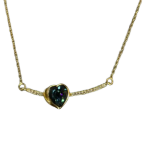 COLLAR HILO CORAZÓN ZAFIRO