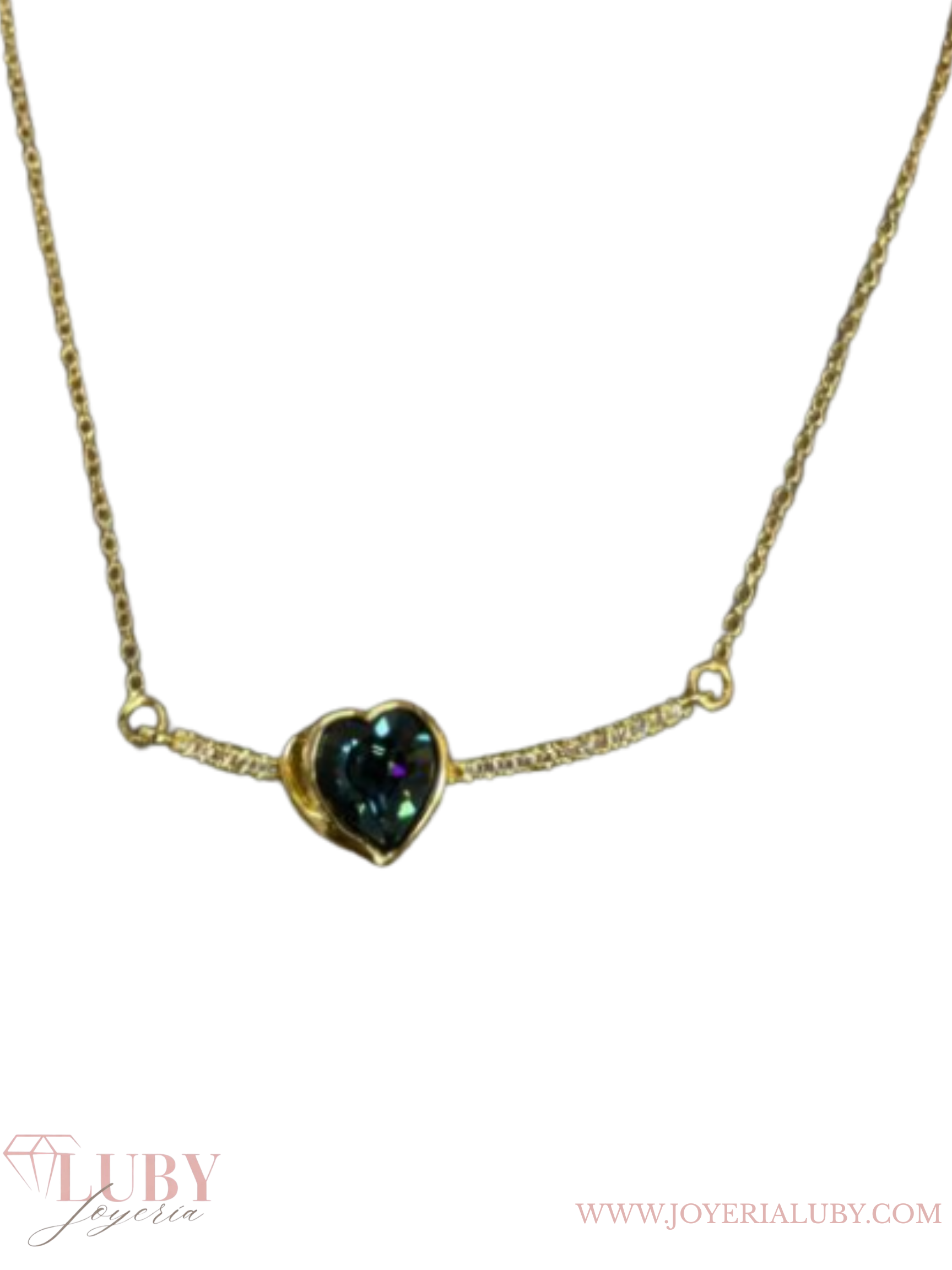 COLLAR HILO CORAZÓN ZAFIRO