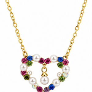 COLLAR CORAZON PIEDRAS
