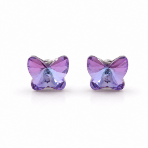 ARETES DE MARIPOSA MORADA