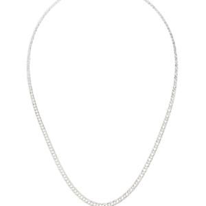 CADENA TEJIDA FINA PLATA
