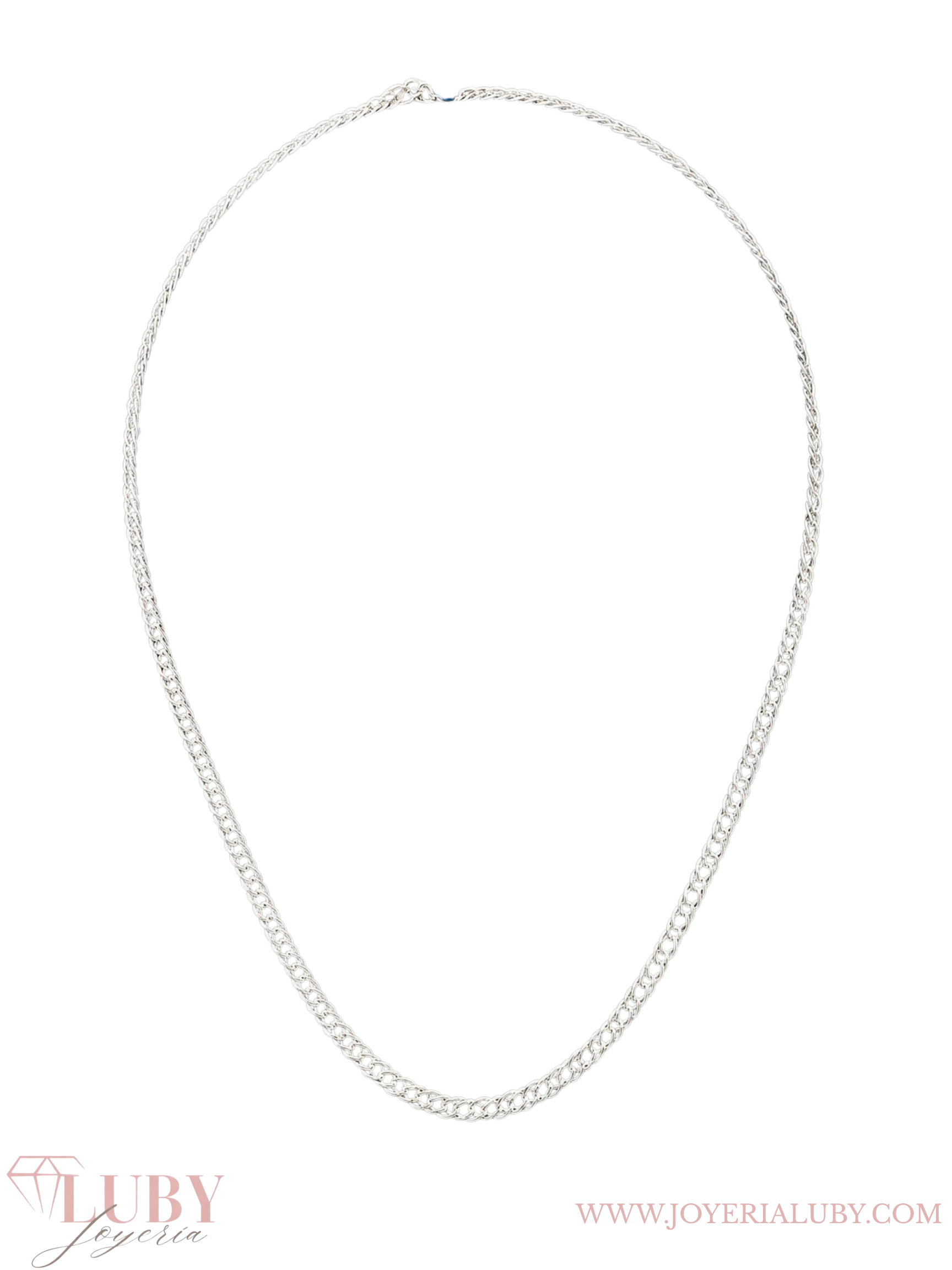 CADENA TEJIDA FINA PLATA