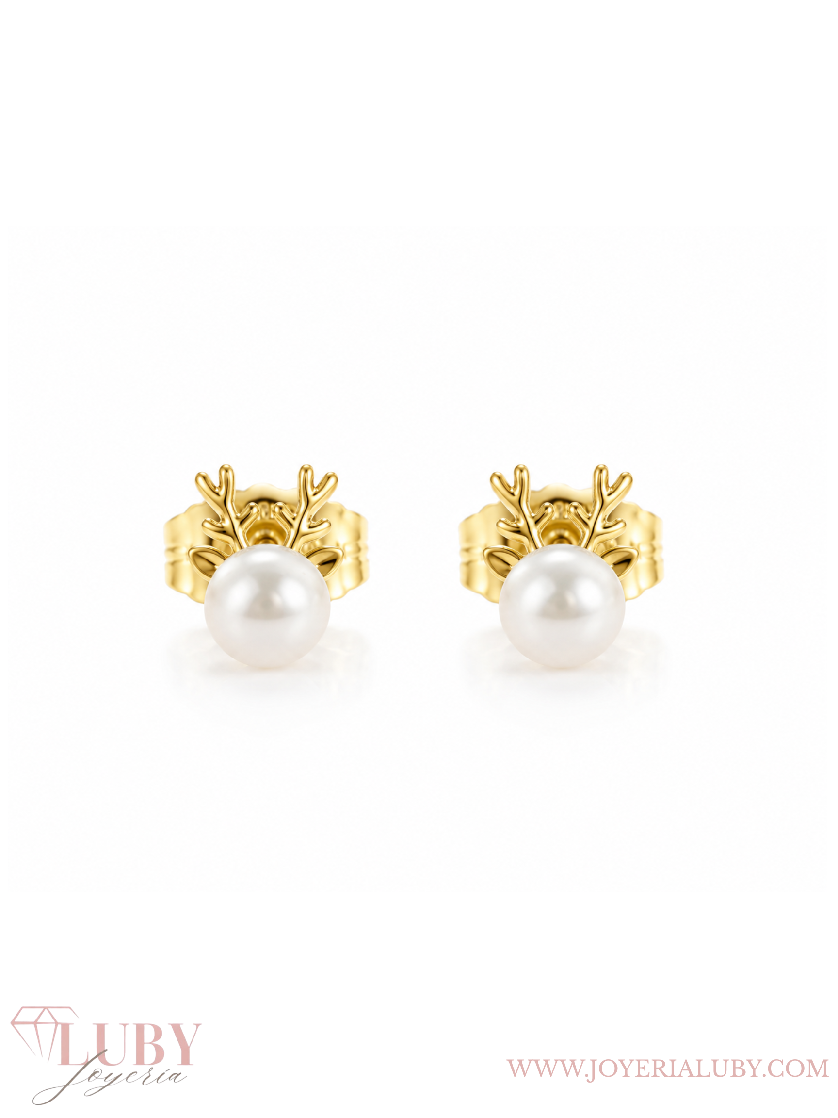 ARETES DE PERLA VENADO