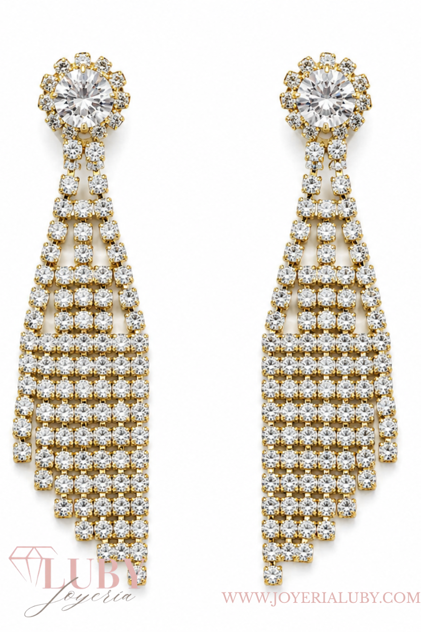 ARETES BRILLANTES LARGOS