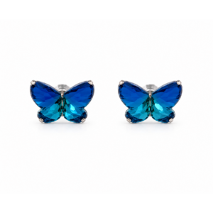 ARETES DE MARIPOSA AZUL