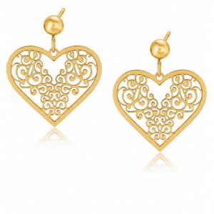 ARETES CORAZÓN COLGANTES
