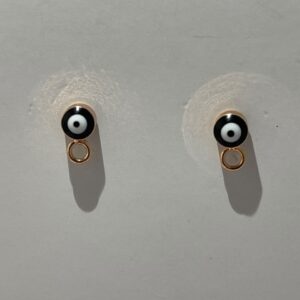 ARETES OJO TURCO NEGRO PEQUEÑO